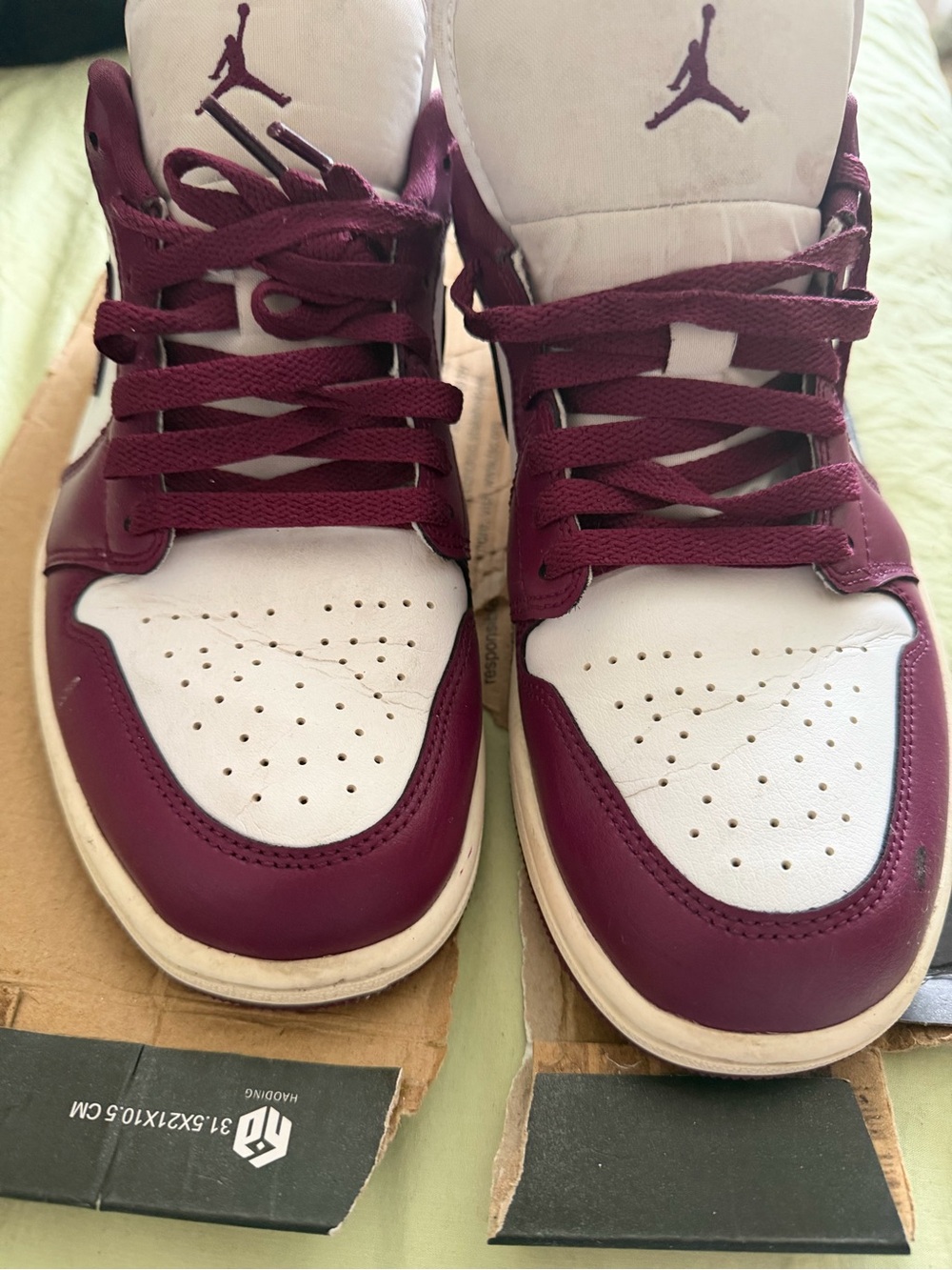 Jordan 1 low  women’s ' White and Maroon High-Top Sneakers